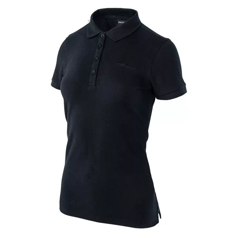Koszulka polo damska Hi-Tec Lady Romso - czarna, Rozmiar L