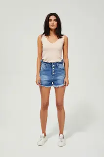 Szorty jeansowe high waist niebieskie