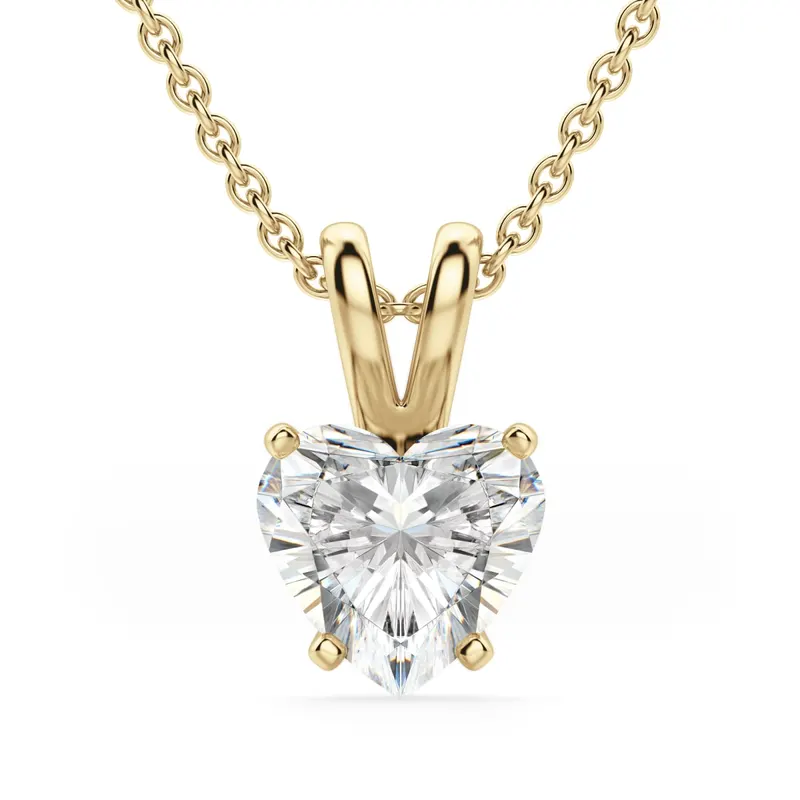 Wisiorek Basket Set Serce 1.00 kt Laboratoryjny Diament 585 Żółte Złoto (14K)