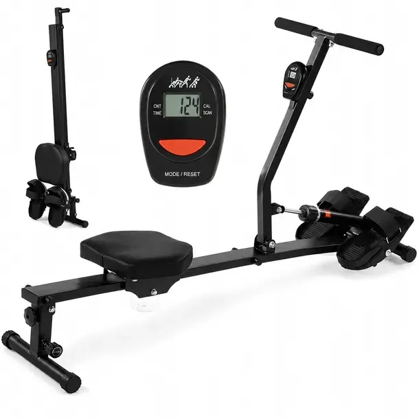 WIOŚLARZ DOMOWY LCD HYDRAULICZNY ERGONOMETR 12 Poziomów Składany