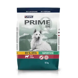 PUPIL Prime Bogata w wołowinę z warzywami - sucha karma dla psa - 10kg