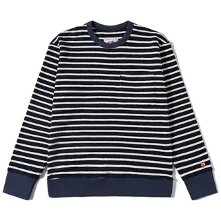 Anti War Retro Striped Sportswear, All Cotton Plush Colorful Woven Sportswear, Men's and Women's Couple Tops, Loose Long Sleeves