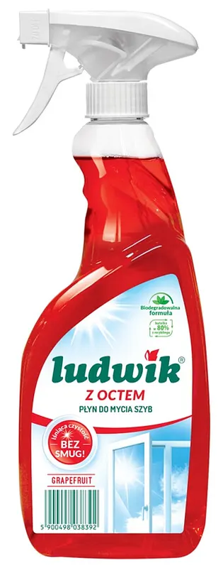 Płyn do mycia szyb i luster z octem Ludwik Grapefruit 0,6l