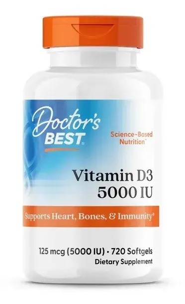 Doctors Best Witamina D3 5000 IU 720 kapsułek