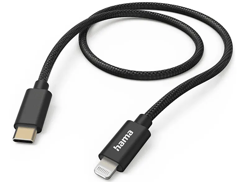 Kabel HAMA Ładujący/data Fabric USB-C - Lightning 1.5m Czarny