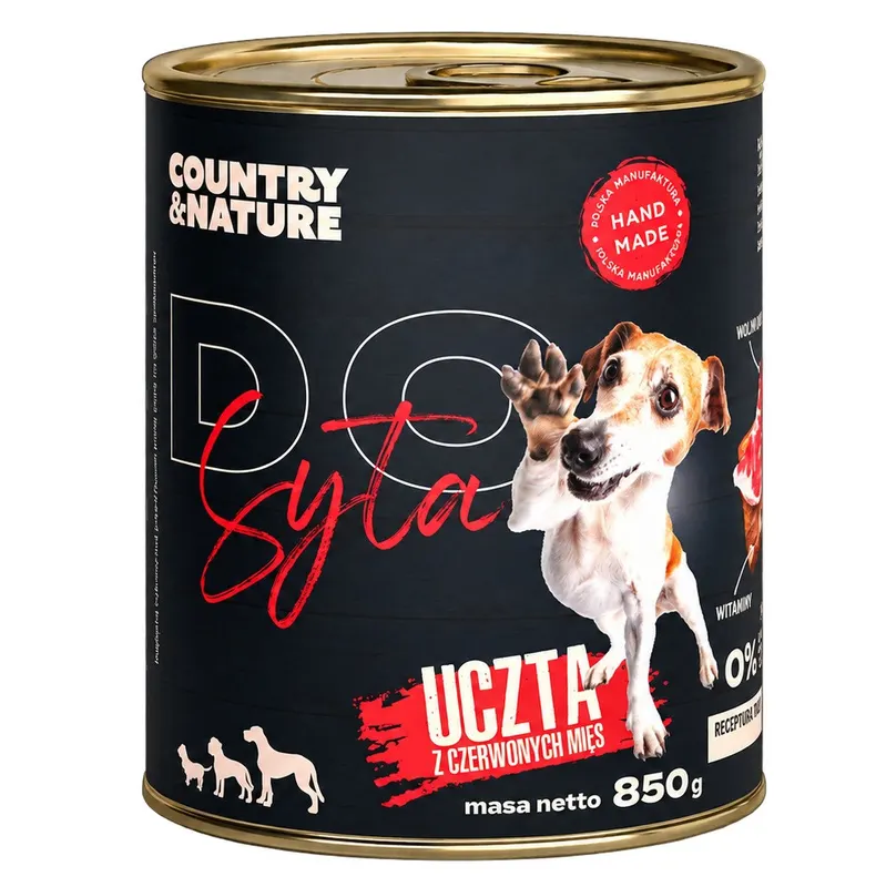 COUNTRY&NATURE Do syta Uczta z czerwonych mięs - mokra karma dla psa - 850g