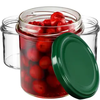 Słoiki na przetwory Avila 350ml 20szt fi 82 mm + wieczka zielone