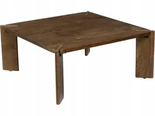 STYLOWY Stolik kawowy sweeek Reva Lite Drewno Magno 80x80x36cm Orzech
