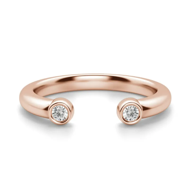 Obrączka Ślubna Quest Laboratoryjny Diament 585 Różowe Złoto (14K)
