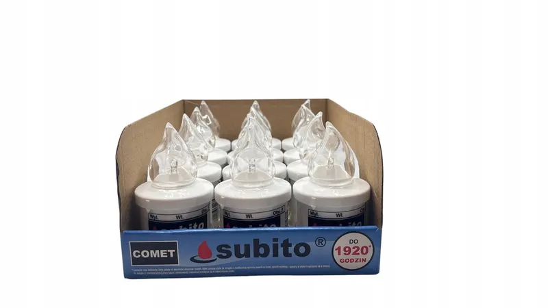 SUBITO COMET WKŁAD ELEKTRYCZNY LED BIAŁY/CZERWONY (zestaw 12szt)