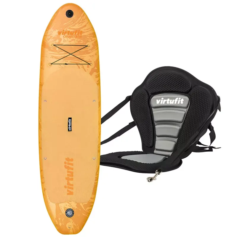 Deska Virtufit Sup Cruiser 305 z siedziskiem i akcesoriami - pomarańczowa