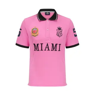 Polo Shirts for Men Miami Classic Red White Pink Sports Casual Pure Cotton Plus Size 7xl New Short Short Sleeved Collar T Shirt