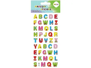 Naklejki HAPPY COLOR 3D PUFFY Animal Letters 9.5x22 cm Wielokolorowy