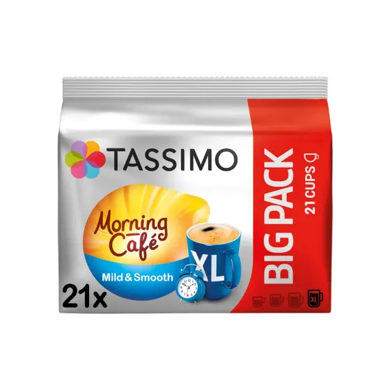 Kawa w kapsułkach Tassimo Morning Cafe Mild & Smooth (kompatybilna z ekspresami kapsułkowymi Bosch Tassimo), 21 szt.