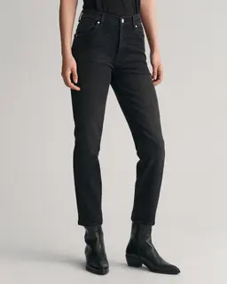 Gant Spodnie Jeansowe Damskie Slim Fit Czarne