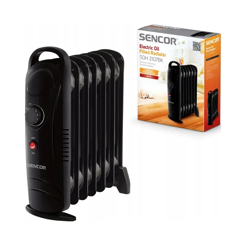 Grzejnik elektryczny olejowy Sencor SOH-2107BK 700 W czarny