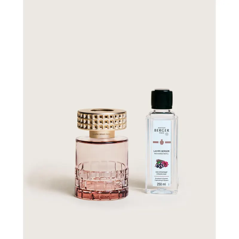 Celebration rose nude - zestaw lampa róż i esencja Hypnotic oud Maison Berger Paris