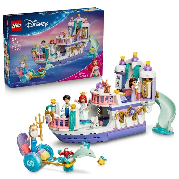 LEGO Disney Królewska łódź weselna Arielki 43299