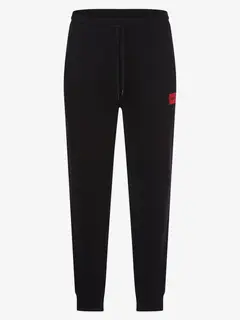 HUGO Spodnie dresowe Mężczyźni Materiał dresowy czarny, XL