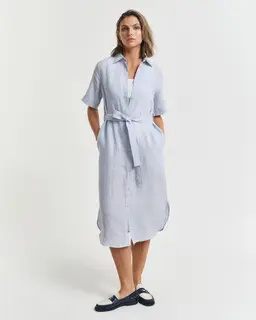 Gant Sukienka Damska Z Krótkim Rękawem İ Kołnierzykiem W Szpic Regular Fit