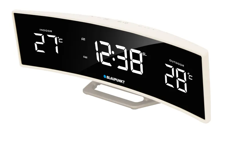 Radiobudzik z termometrem Blaupunkt CR12WH FM Biało-czarny