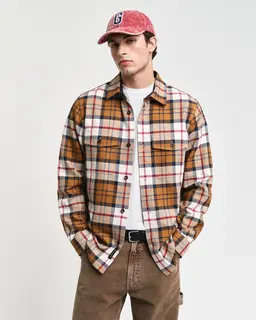 Gant Bawełniana Koszula Męska W Kratkę Z Długim Rękawem Regular Fit