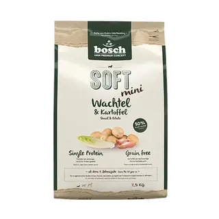 Bosch HPC Soft Mini, przepiórka i ziemniaki - 2,5 kg