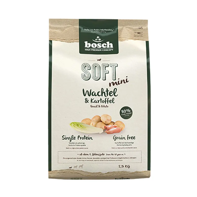 Bosch HPC Soft Mini, przepiórka i ziemniaki - 3 x 2,5 kg