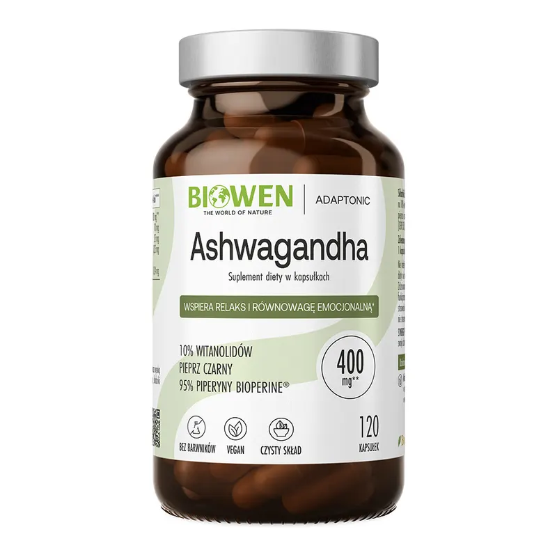 BIOWEN Ashwagandha – suplement diety dla ludzi – 120 kapsułek