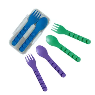 Zestaw sztućców Fork & Spoon Set Wielobarwny One size