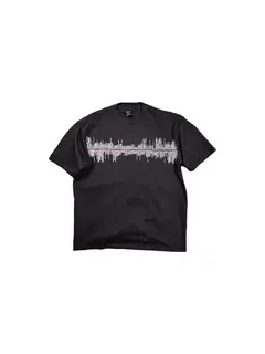 Lmyer Number Nine Pulse Print Casual Loose Basic Short Sleeved T-Shirts Casual Men Tees