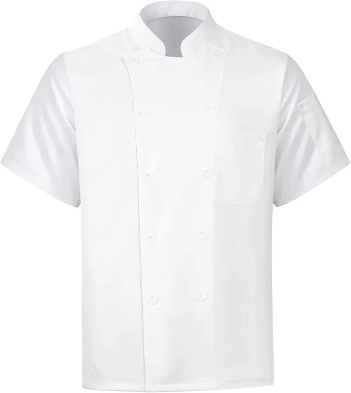 KURTKA SZEFA KUCHNI UNISEX AUTOMATYCZNE GUZIKI KOSZULA KUCHENNA