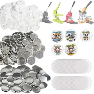 VEVOR ZESTAW CZĘŚCI DO GUZIKÓW 58 MM 500 SZTUK METALOWE I PLASTIKOWE