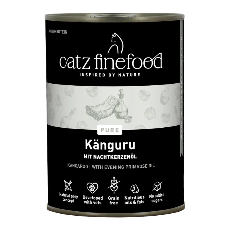 catz finefood Pure, w puszkach, 6 x 400 g / 375 g - Kangur