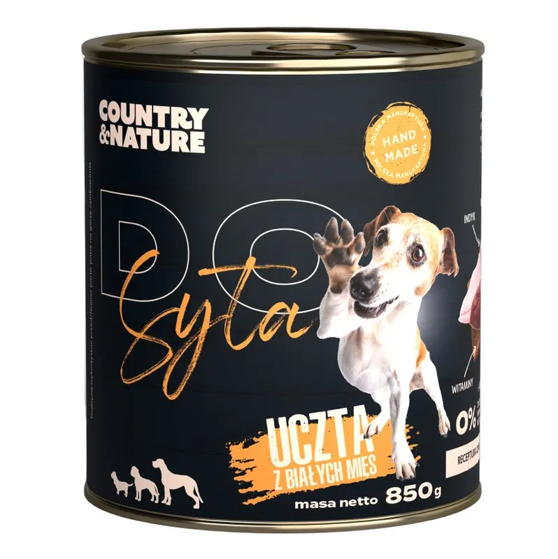 COUNTRY&NATURE Do syta Uczta z białych mięs - mokra karma dla psa - 850g