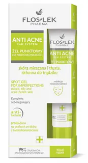 Floslek Pharma Żel Punktowy na Niedoskonałości Skóra Mieszana i Tłusta, Skłonna do Trądziku 20ml