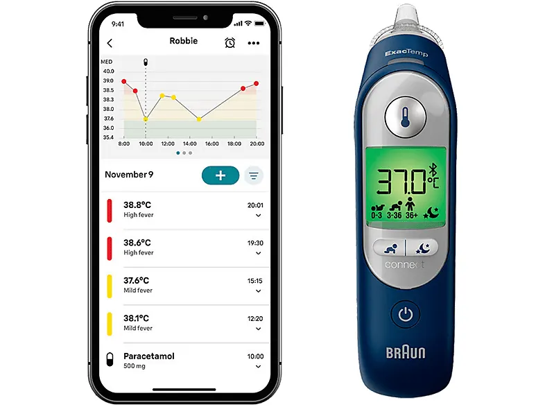 Termometr BRAUN Thermoscan 7+ Connect IRT6575 Niebieski