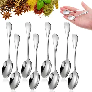 8 MINI ŁYŻEK ZE STALI NIERDZEWNEJ DO ESPRESSO PRZYPRAWY CUKIER
