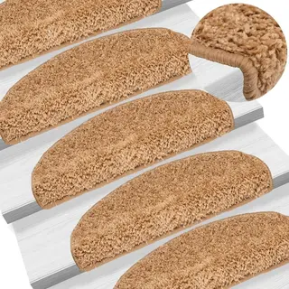 Nakładki na schody VIDA z polipropylenu 65x25 cm 15 szt. beżowe
