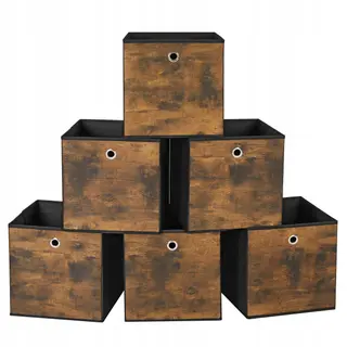 Pudełka do przechowywania ORGANIZER Pojemniki RUSTYKALNE 6 szt. 30x30 cm