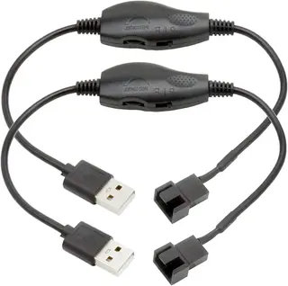 ADAPTER KABEL DO ZASILANIA WENTYLATORA USB 5V NA 12V Z REGULATOREM