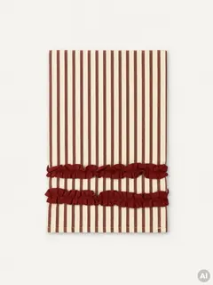 Bieżnik FESTILINE bawełniany w paski czerwone 40x160 cm