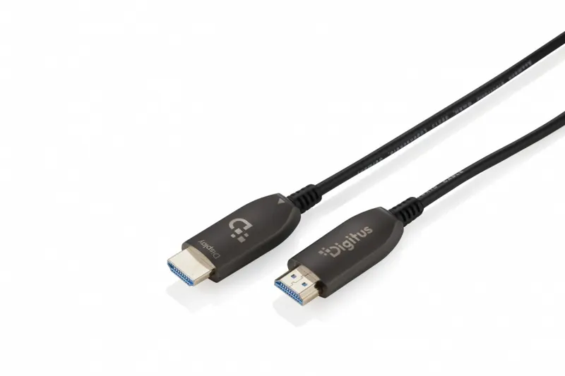 Digitus Kabel połączeniowy hybrydowy HDMI AOC | HDMI-A męski-męski | HDMI 2.1 | UHD-2 8K@60Hz | 48Gbps |HDR, eARC, HDCP 2.2, CEC | 90m