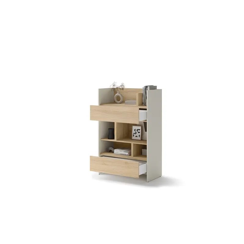 Regał Bed Concept BC-26 | 92x138X46 cm | Kaszmir/Dąb Nagano | Kaszmir/Dąb nagano regał Lenart | funkcjonalny | do półkotapczanu