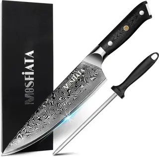 Nóż szefa kuchni 20 cm japoński damasceński stal VG-10 ochroną palców