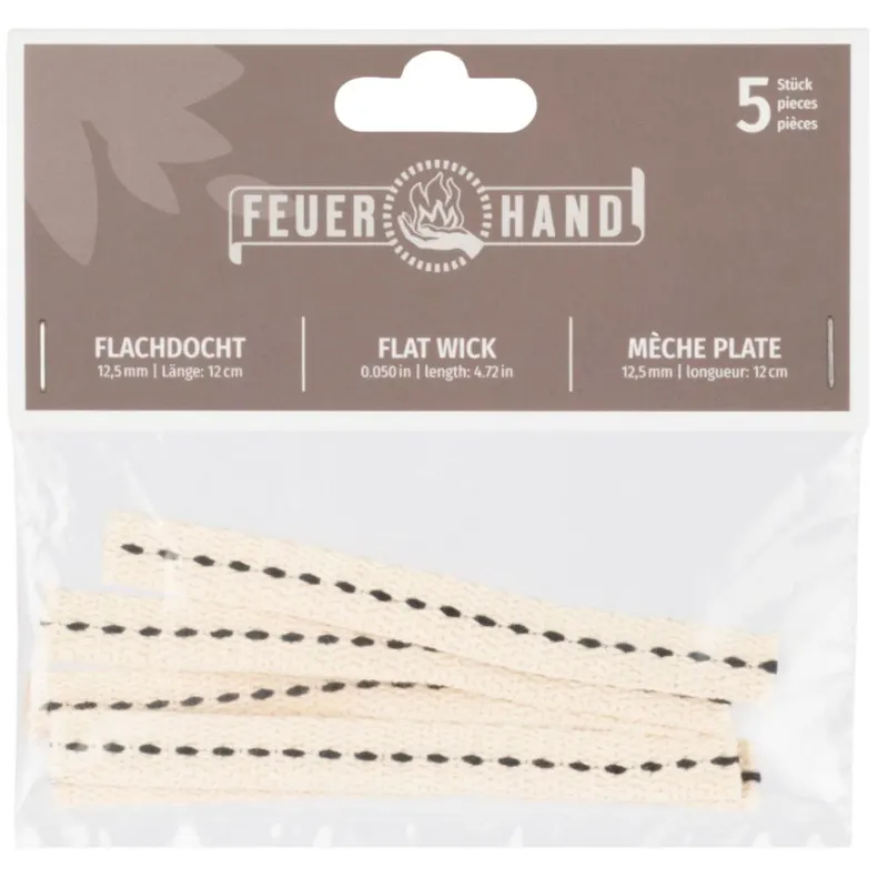 Feuerhand Flat Wick 12 cm for 276, knot, 5 szt.