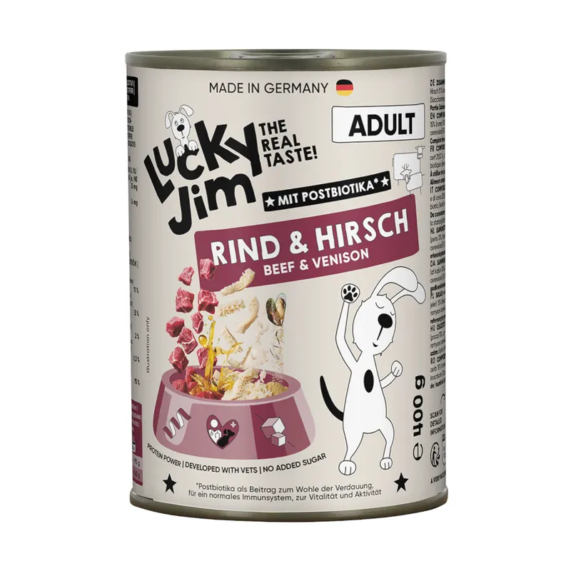 Lucky Jim Adult, 6 x 400 g - Wołowina i dziczyzna