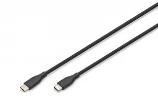 Digitus Kabel połączeniowy silikonowy USB-C - USB-C, USB 2.0 60W, 0,5m Czarny