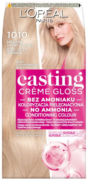 Loreal Casting Creme Gloss Farba 1010 Lodowy Blond