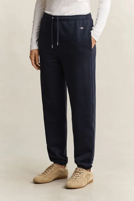 Gant Spodnie Dresowe Damskie Regular Fit Granatowe